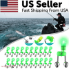 10/40 PC LED Night Fishing Bite Bait Alarm 2 Bells Light Rod Tip Clip Alert Ring