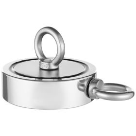 1700 LBS Strong Fishing Magnet Kit Double Sided Pull Force and Rope Carabiner (Magnetic Suction: Double-sided 1700 lbs, Number of Sets: 5-Piece Set)